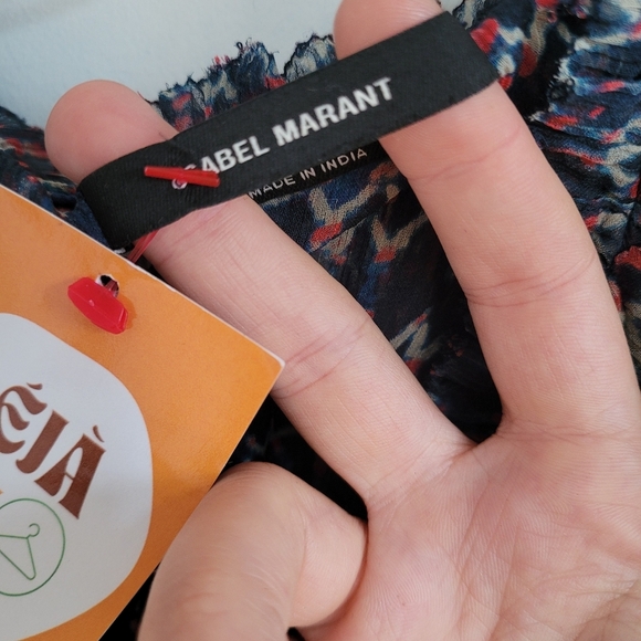 Isabel Marant Geometric Patterned Bohemian Silk Blouse - Picture 4 of 12